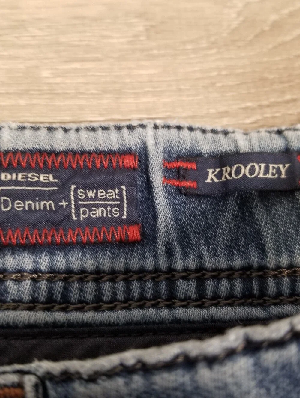 Diesel Industry Krooley Denim Sweat Pants Mens 34x30 Relaxed Straight Tapered